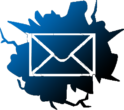 Email Logo Cracked - Facebook (400x356), Png Download