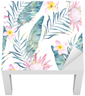 Vinil Para Mesa Lack Watercolor African Protea E Padrão - Watercolor Motif Paintings (400x400), Png Download