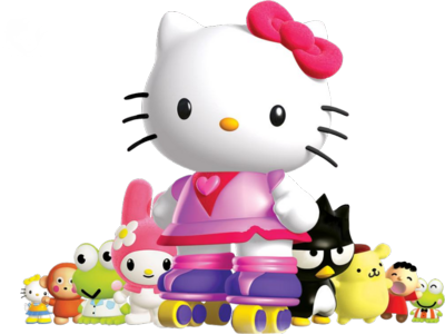 Psd Detail - Hello Kitty Roller Rescue (400x300), Png Download