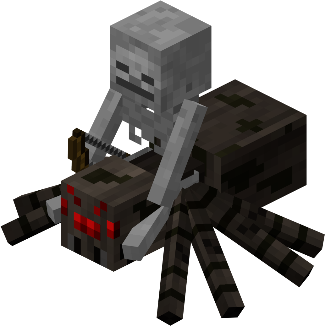 Minecraft Spider Jockey (1111x1061), Png Download