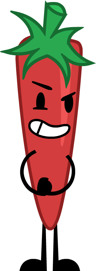 Chili Pepper - Cartoon (338x875), Png Download