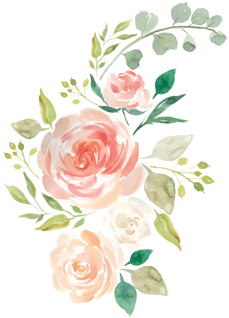 Floral Aquarela Flor Sticker By Siimone - Hand Drawn Flowers Png (1080x1350), Png Download