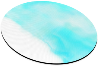 Turquoise Bright Watercolor Abstract Round Mousepad - Circle (500x500), Png Download