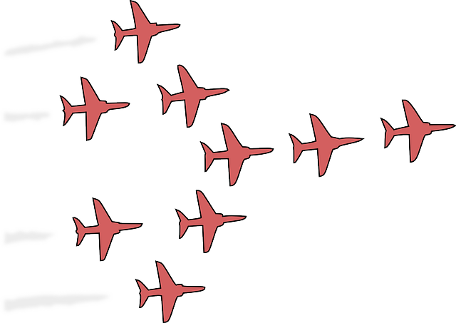 Red, Arrow, Silhouette, Cartoon, Airplane, Plane - Red Arrow Plane Drawing (640x453), Png Download