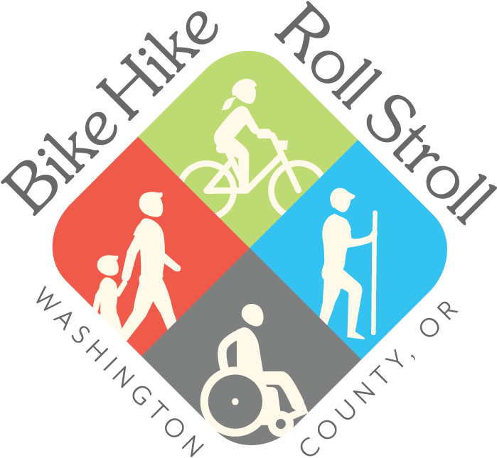 Bike Hike Roll Stroll Logo For Active Transportation - Car Rental (747x726), Png Download