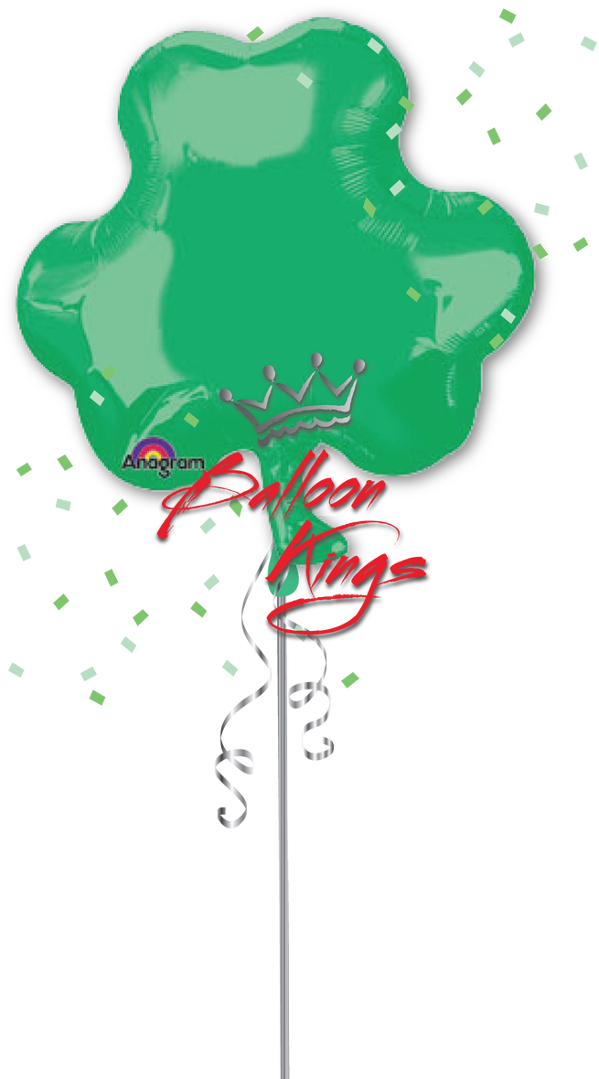 Shamrock - St. Patrick's Day Balloon - Green Shamrock (1068x1280), Png Download