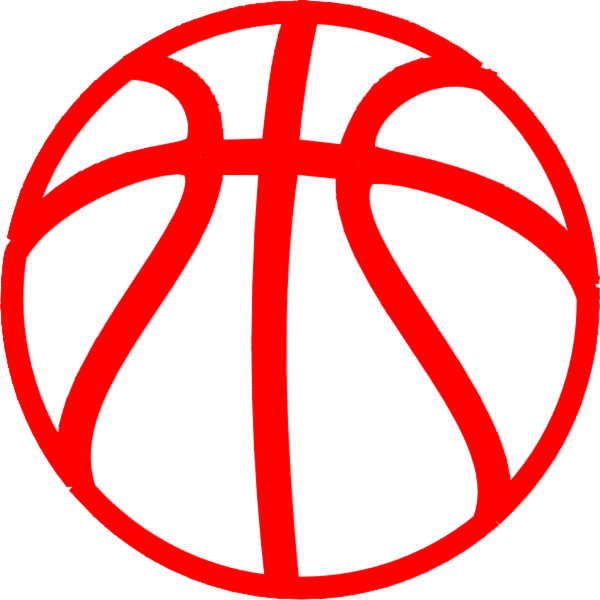 Red Basketball Clip Art At Clker - Red Basketball Png (600x600), Png Download