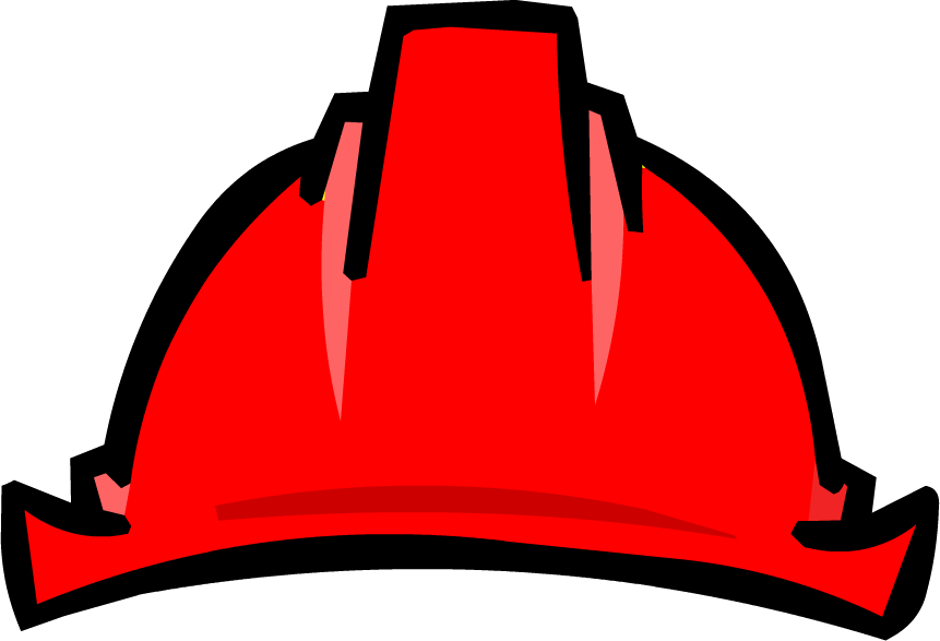 Santa Hat Clipart Club Penguin - Red Hard Hat Clip Art (861x587), Png Download