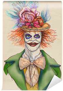 Portrait Of An Undead , Hand Drawing Wall Mural • Pixers® - Clown (400x400), Png Download