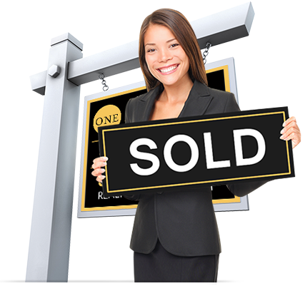New Homes For Sale Las Vegas Henderson Real Estate - Real Estate Agent With Sold Sign (427x401), Png Download