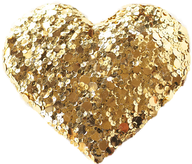 Backgrounds Beautiful, Sequins, V-371363309 - Gold Sequin Heart (425x425), Png Download