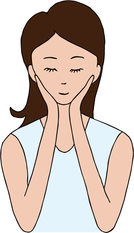 Touching Nose Png - Touching The Face Clipart (595x842), Png Download
