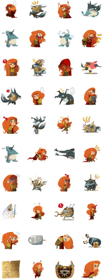 Little Red Riding Hood Stickers - Ne (420x1121), Png Download