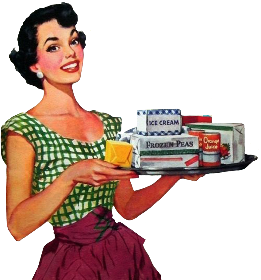 House Wife Clipart - 1950s Woman Illustration (873x945), Png Download