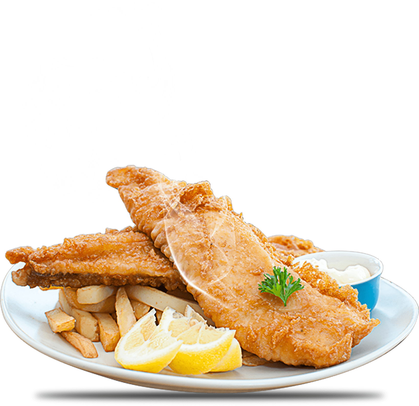 The Brig Fish & Chip Bar Smoke - Irelands Most Famous Foods (1639x1588), Png Download