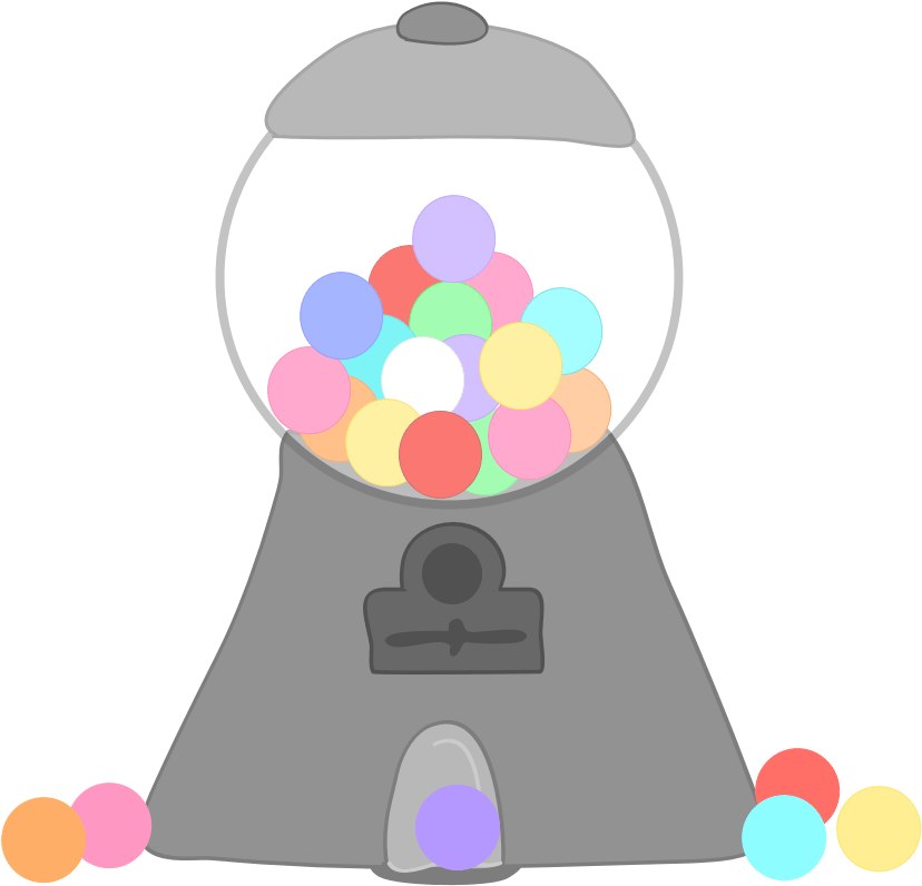Gumball Machine Clip Art - Gumball Machine (839x800), Png Download