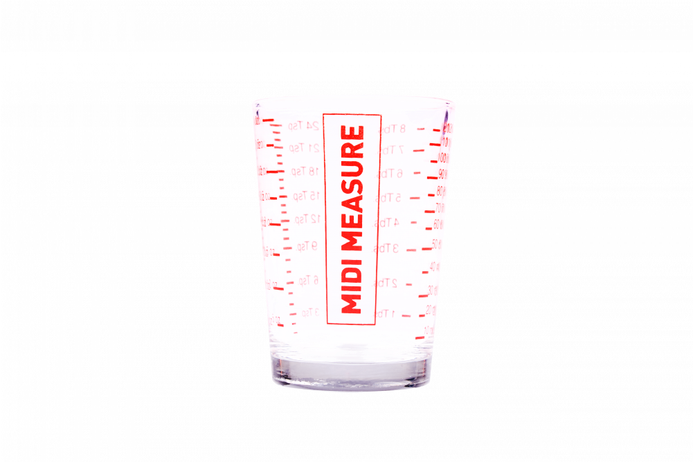 Line Midi Measure Glass 125ml - Chega De Mentiras (1000x1000), Png Download