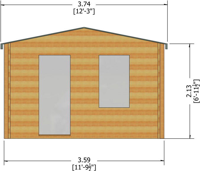 Bucknells Log Cabin - Plywood (800x800), Png Download