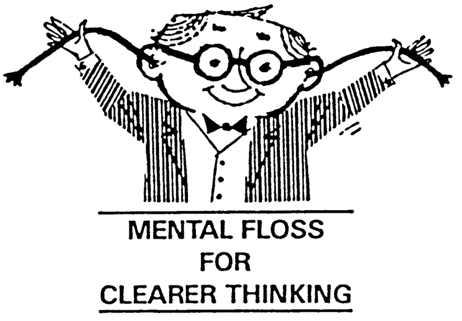 Mental Floss Rubber Stamp - Illustration (1000x1000), Png Download