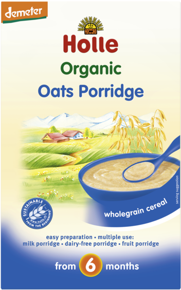 Holle Organic Oats Porridge 250g - Holle Organic Rolled Oats Porridge 250g (600x600), Png Download