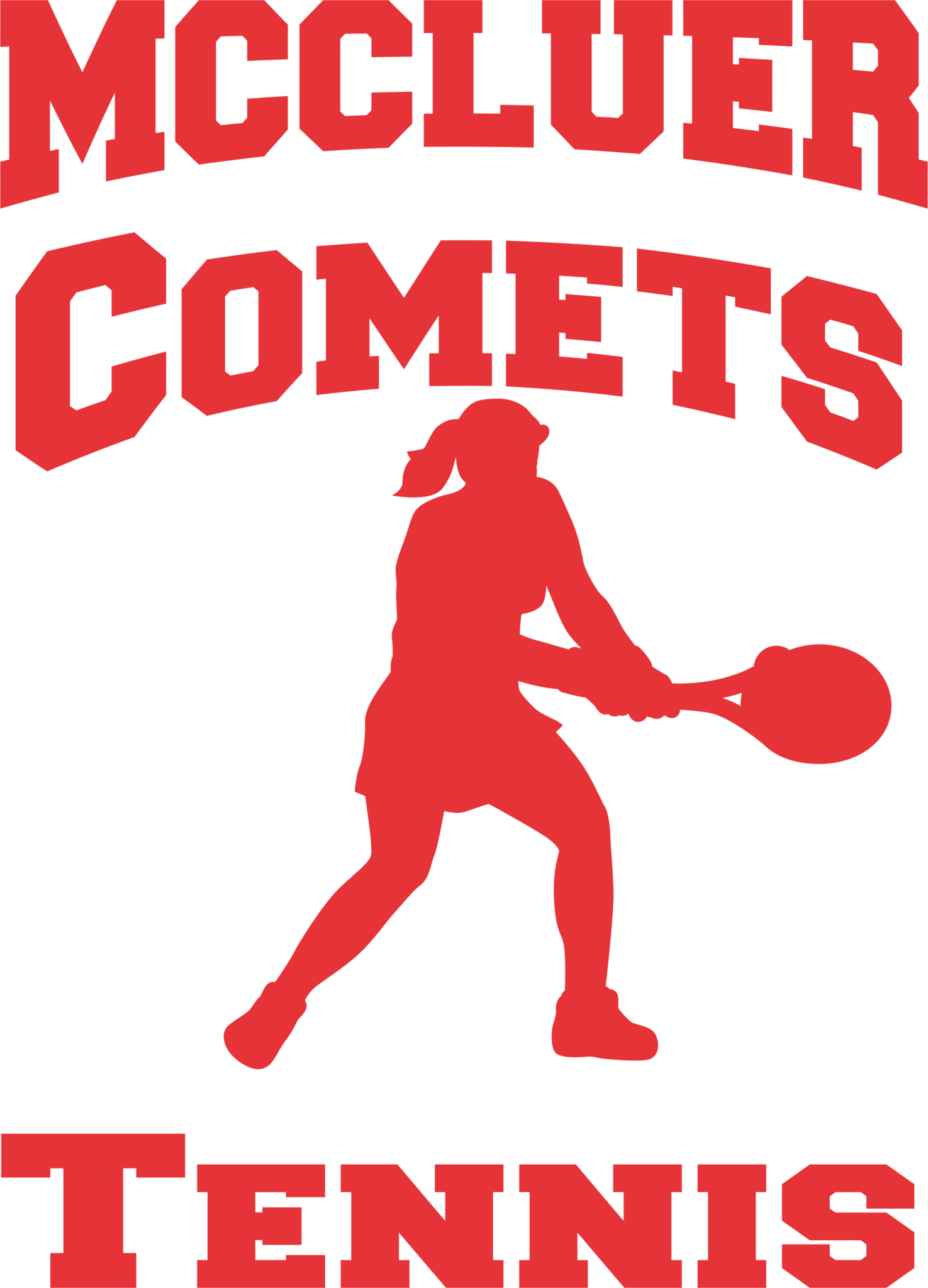 Tennis Decals›vinyl Tennis Player Decal - Racketlon (1475x2048), Png Download