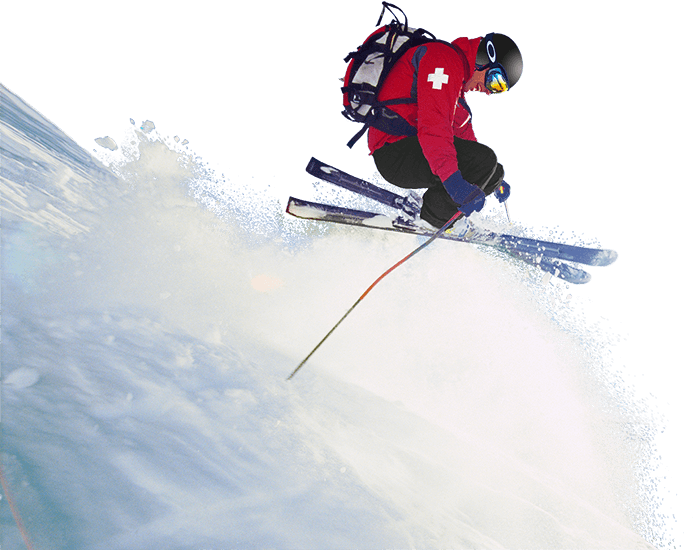 Ski Patrol - Skier Turns (695x550), Png Download