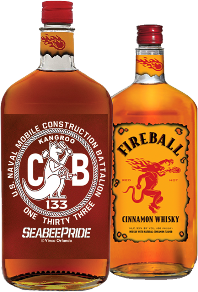 Nmcb-133 Fireball - Fireball Whiskey Png (930x1000), Png Download