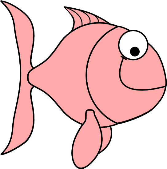 Goldfish Clipart Ish - Pink Fish Clip Art (600x550), Png Download