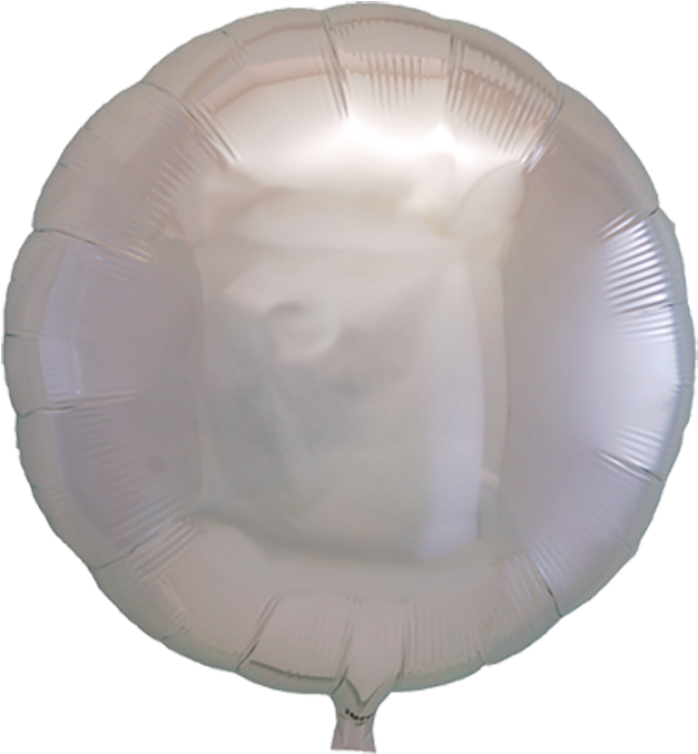 Metallic Silver Round 18" Foil Balloon - Inflatable (800x800), Png Download