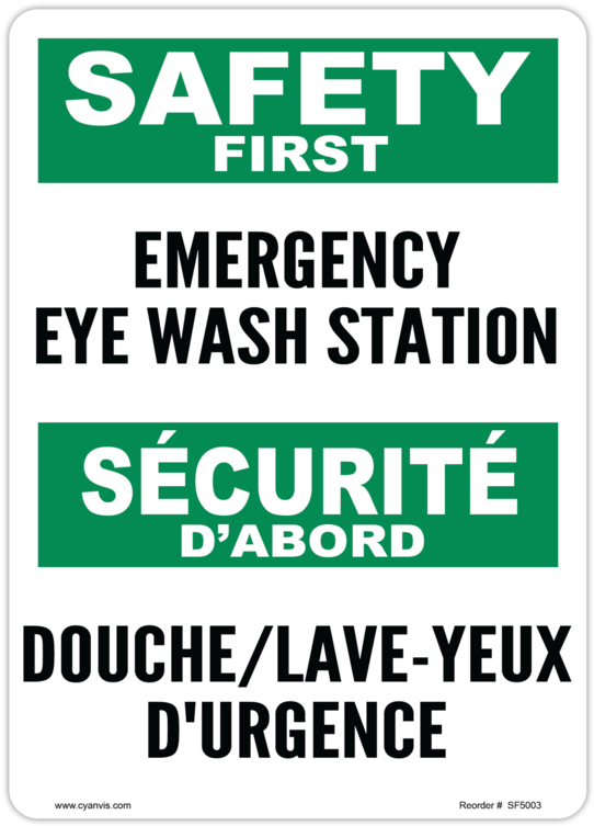 Cyanvis Safety Sign Legend, Bilingual - Cpr Certified (580x791), Png Download