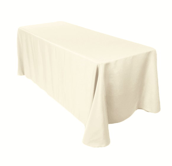 6 Ft Ivory White Tablecloth - Tablecloth (680x680), Png Download