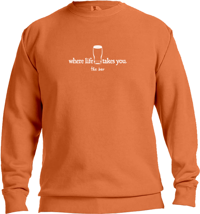 Wlty Beer "the Bar" Adult Crewneck Sweatshirt - Ice Blue Comfort Colors Sweatshirt (750x777), Png Download