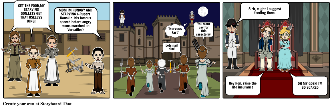 Storming Of The Bastille - Cartoon (1164x385), Png Download