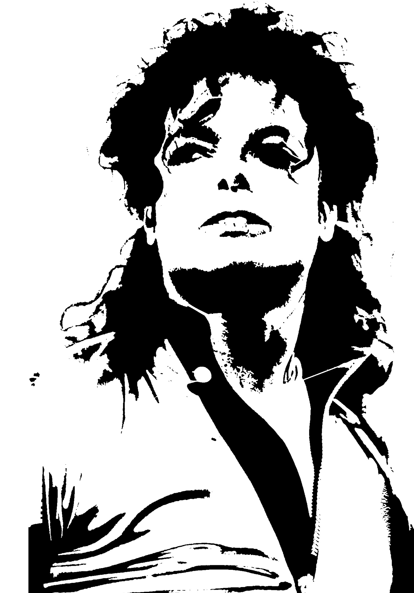 Stencil Art Poster Transprent Png Free Download - Michael Jackson Wall Sticker (3000x2000), Png Download