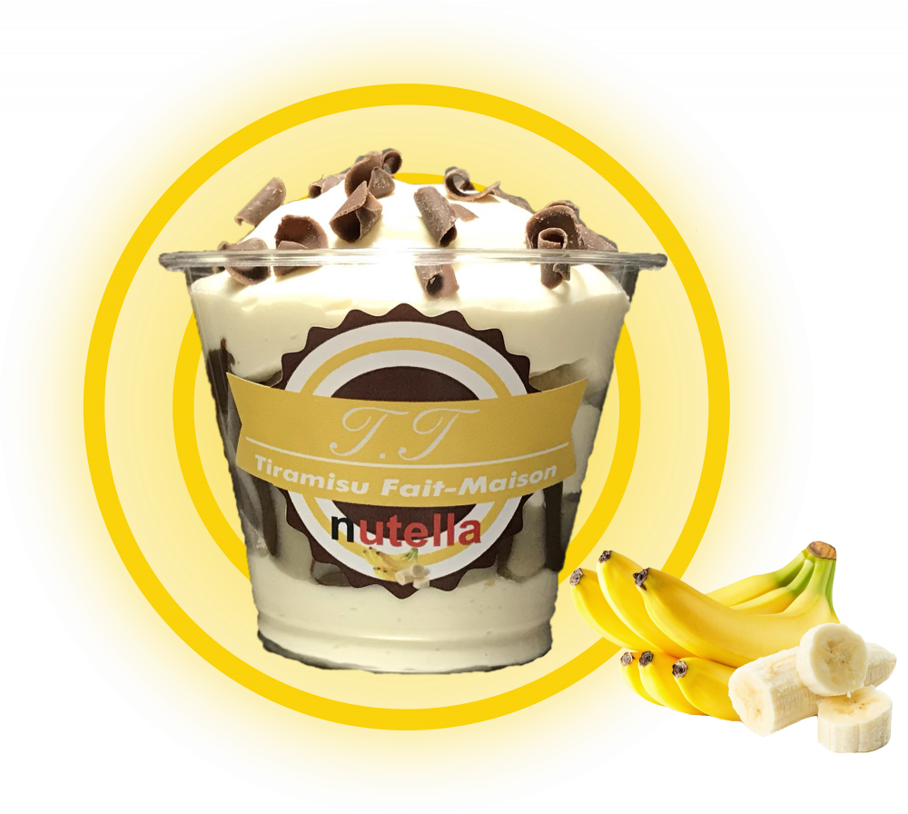 Tiramisu Nutella Banana - Gelato (1000x896), Png Download