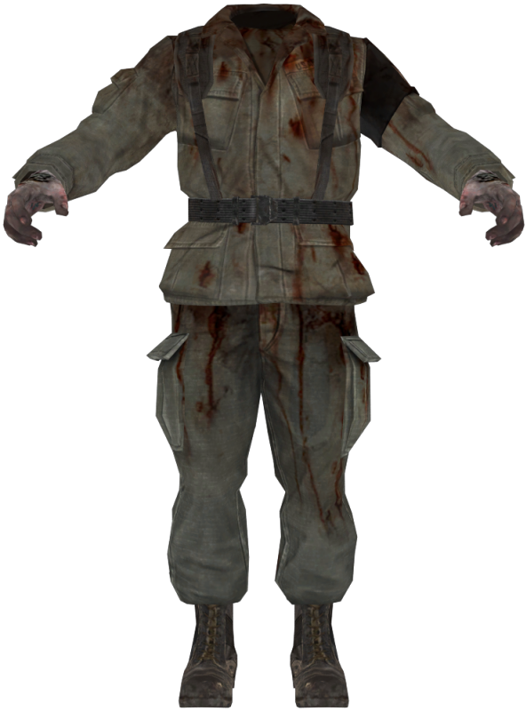C Usa Pent Zombie Militarypolice Body Zp - Korekiyo Shinguji Full Body Sprites (592x800), Png Download