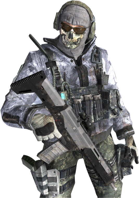 Ghost Photo Ghost004 - Call Of Duty Modern Warfare (549x779), Png Download