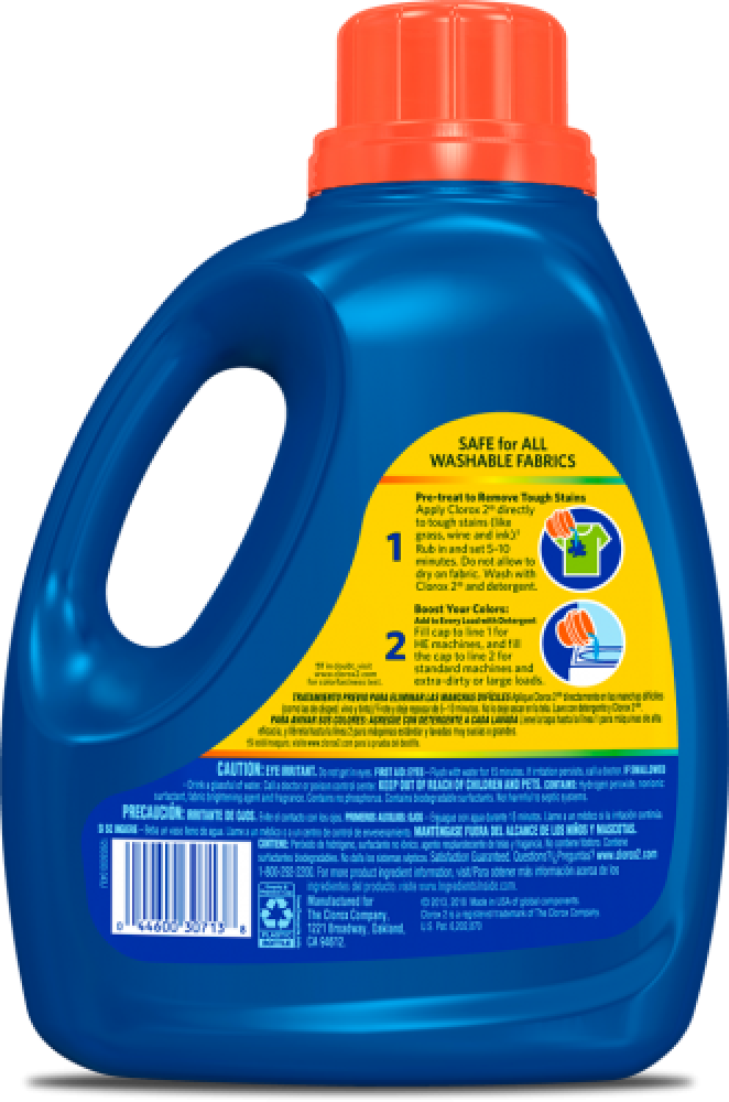 0% - Clorox 2 Stain Remover And Color Booster Barcode (662x1000), Png Download