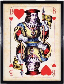 Cards Wall Art - Vintage Playing Cards Originating From Germany (615x697), Png Download