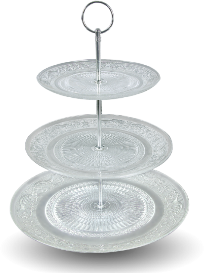 3 Tier Glass Cake Stand - Cake Stand (786x1000), Png Download