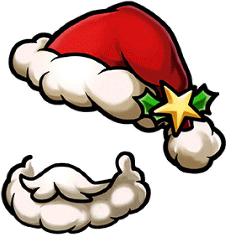 Beard Clipart Santa Hat Beard - Cartoon Santa Beard Png (640x480), Png Download