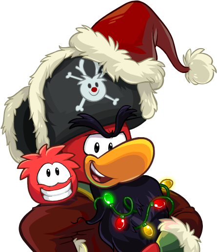 Rockhopper's Santa Hat - Club Penguin Rockhopper (600x600), Png Download