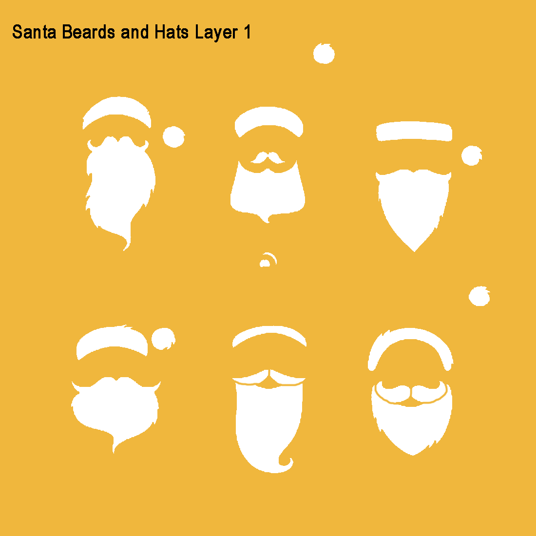Santa Hat And Beard Clipart (1100x1100), Png Download