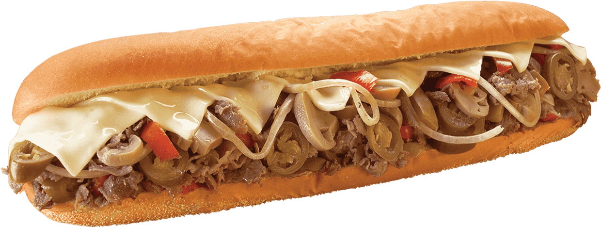 1482092753-2148 - Jersey Mike's Subs Cheesesteak (1280x520), Png Download