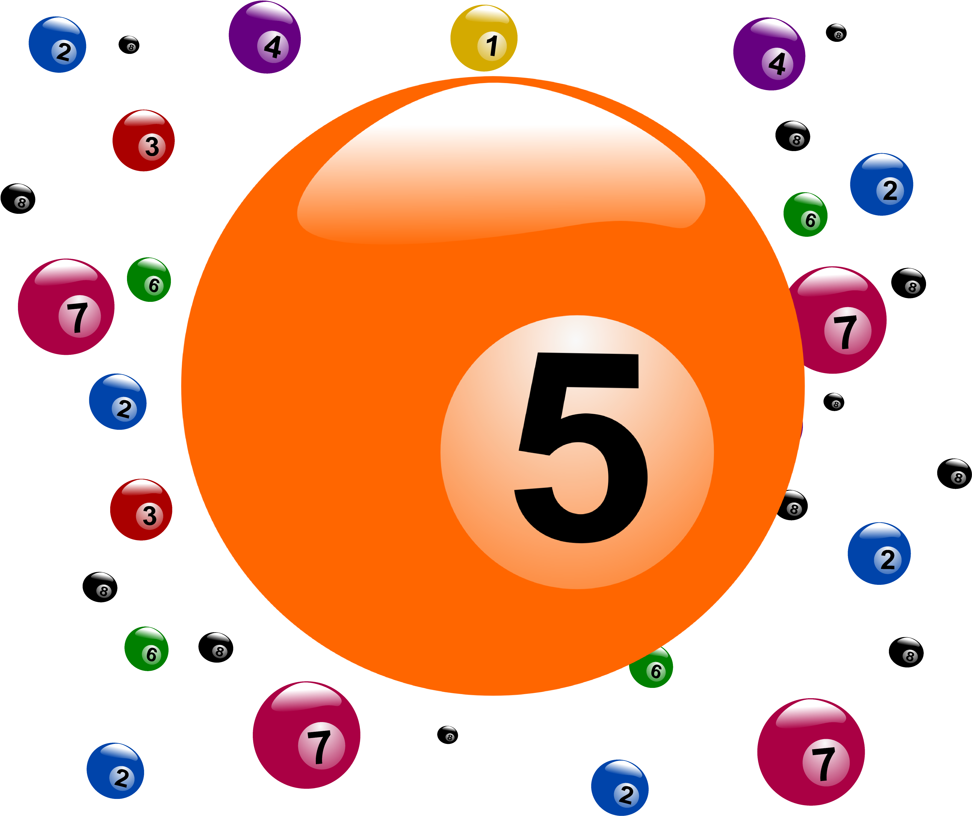 Billiard Png Clipart - Cue Sports (3316x2814), Png Download