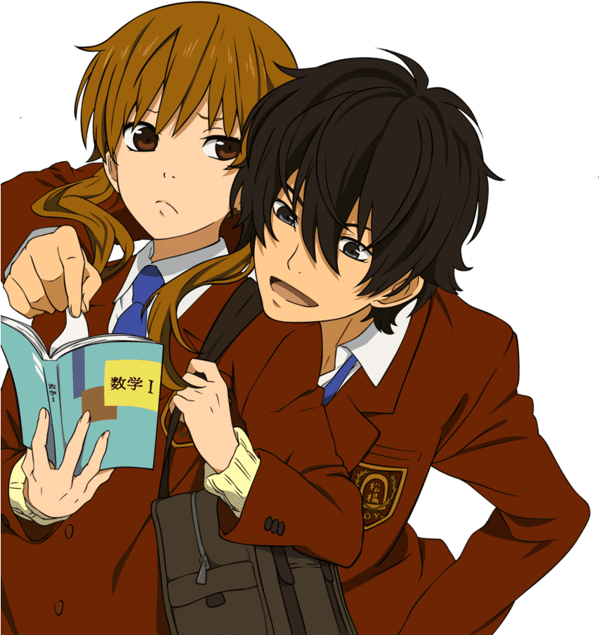 Tonari No Kaibutsu-kun - My Little Monster Haru And Shizuku (852x937), Png Download