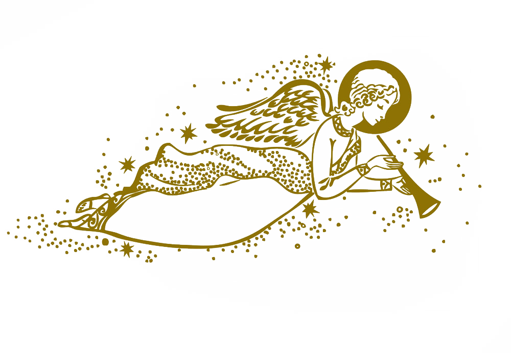 1000 X 692 18 - Christmas Angels With Trumpets (1000x692), Png Download