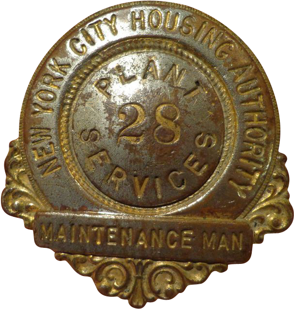 Vintage New York City Housing Authority Badge From - Emblem (636x636), Png Download