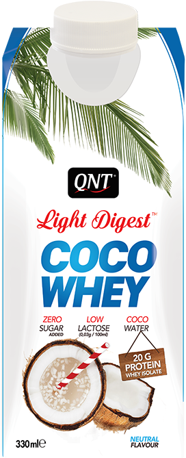 Qnt Direct Coco Whey Natural Coconut 12x 330 Ml - Qnt Light Digest Coco Whey (768x768), Png Download