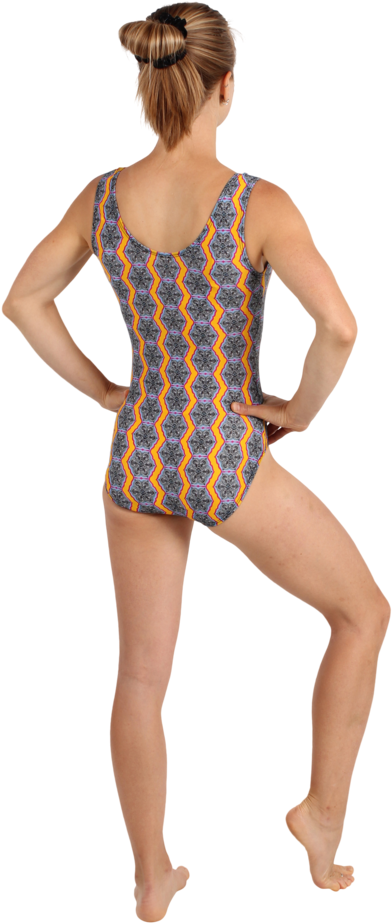 Pinwheel Tank Leotard - Maillot (683x1024), Png Download
